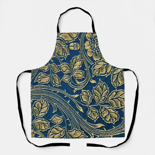 Golden Blossom Elegance  Apron (Front)