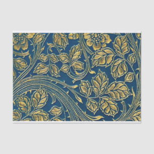 Golden Blossom Elegance Tissue Paper