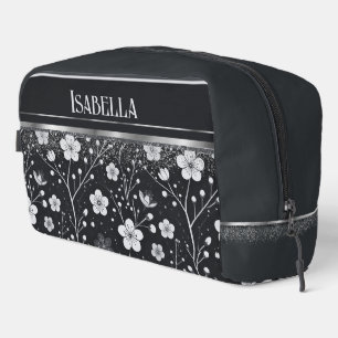Golden Blossoms: Delicate Floral Symphony Dopp Kit