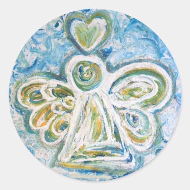 Golden Blue Angel Sticker (Front)