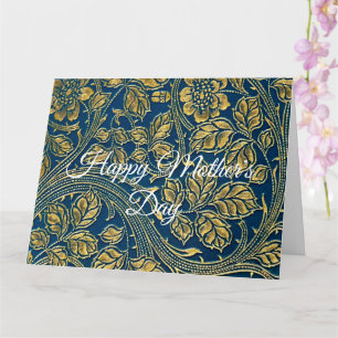 Golden Blue Elegance Card