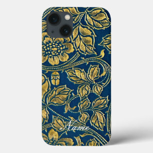 Golden Blue Elegance iPhone 13 Case