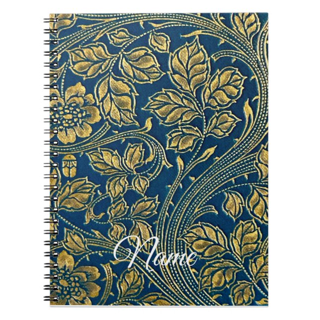 Golden Blue Elegance Notebook (Front)