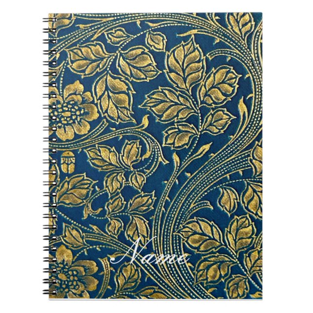 Golden Blue Elegance Notebook (Front)