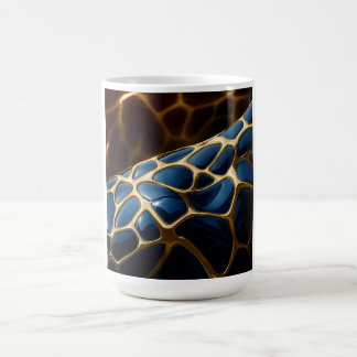 Golden Blue Giraffe Coffee Mug