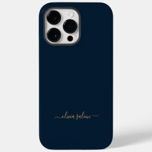 Golden blue personalized iPhone 14 pro max case