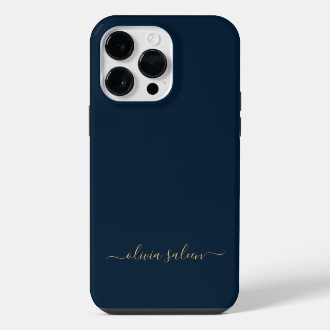 Golden blue  personalized  iPhone case (Back)