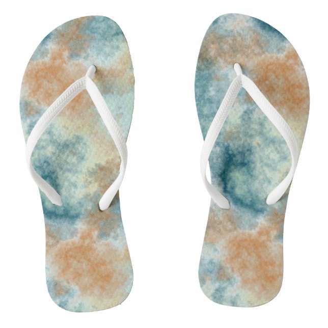 Golden Blue Sky Flip Flops (Footbed)