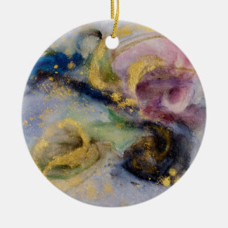 Golden blush dream ceramic ornament