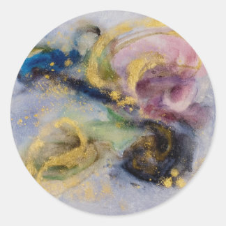 Golden blush dream classic round sticker