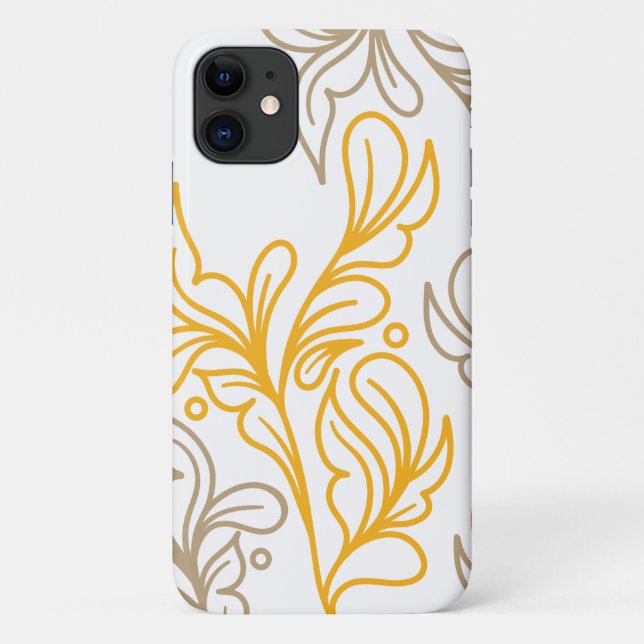 Golden Boho Harvest Leaves Case-Mate iPhone Case (Back)