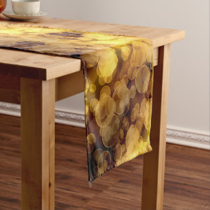 golden Bokeh Design Short Table Runner