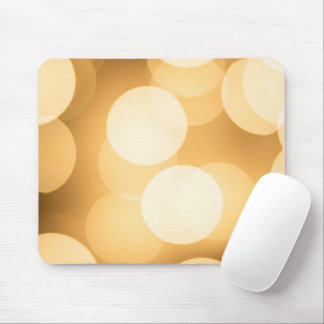 Golden Bokeh Lights Aesthetic Elegant Warm Glow Mouse Pad