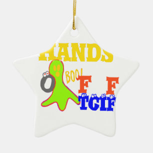 Golden Boo! Girly TGIF Thanks God Its Friday Hakun Ceramic Ornament