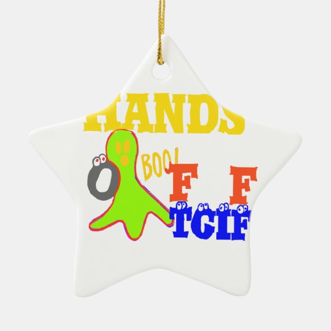 Golden Boo! Girly TGIF Thanks God Its Friday Hakun Ceramic Ornament (Front)