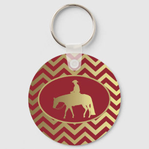 Golden/Bordeaux Pleasure Horse Keychain