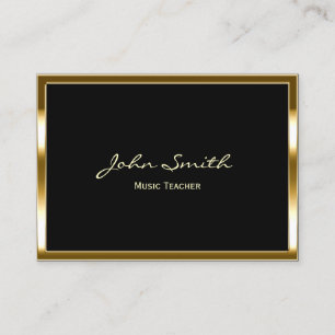 Golden Border Music Teacher Business Card