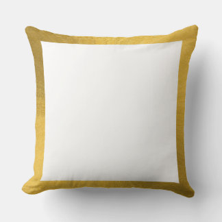 golden border throw pillow