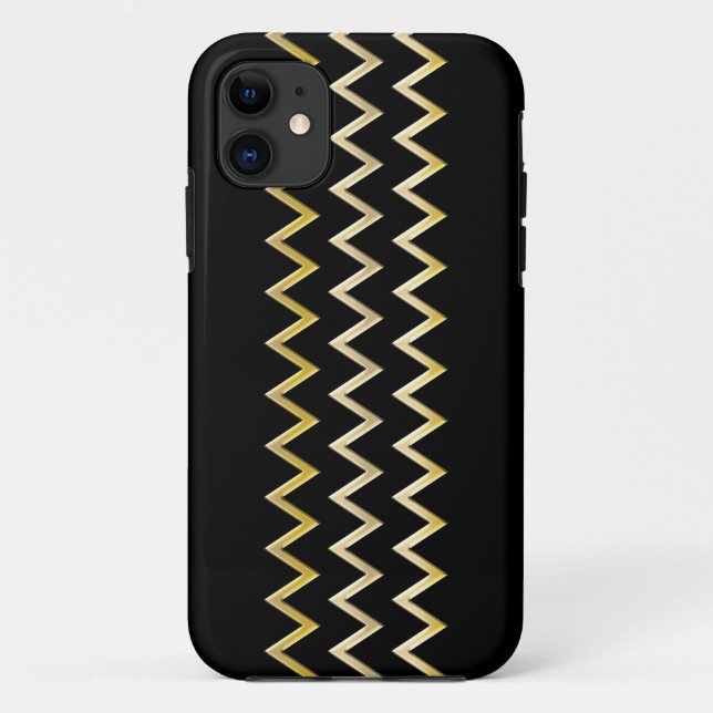 Golden Border - zigzag + your back & ideas Case-Mate iPhone Case (Back)