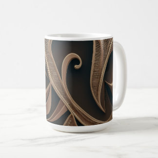 Golden Botanical Flow Elegant Coffee Mug
