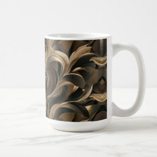 Golden Botanical Flow Elegant   Coffee Mug