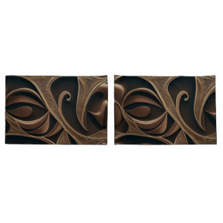 Golden Botanical Flow Elegant   Pillowcase