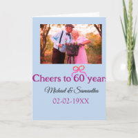 Golden bow cheers to 60 years anniversary wedding