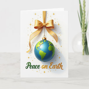 Golden Bow Christmas Card