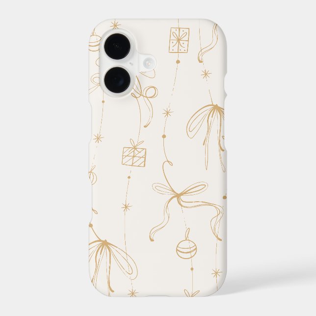 Golden Bow Holiday Phone Case (Verso)