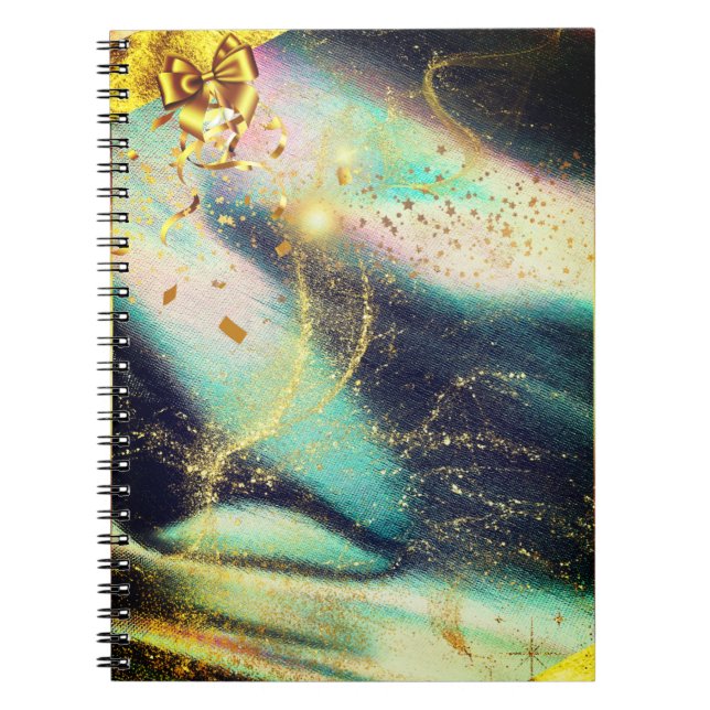 Golden Bow Spiral Notebook (Front)