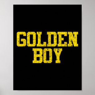 Golden Boy Good Luck Charm Bysketbyll Fortune Poster