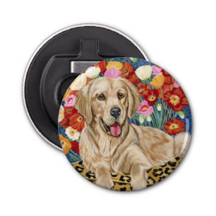 Golden Boy Retriever Bottle Opener