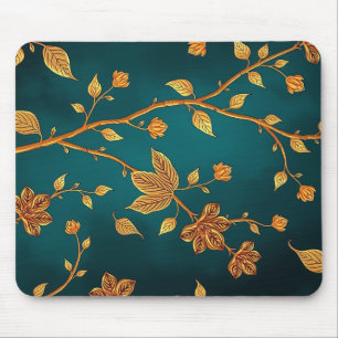 Golden Branches Elegance Mouse Pad