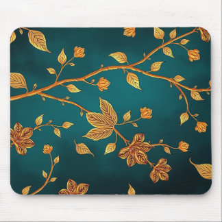 Golden Branches Elegance Mouse Pad