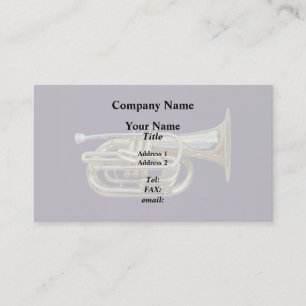 Golden Brass Euphonium Business Card