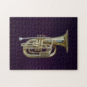 Golden Brass Euphonium Jigsaw Puzzle