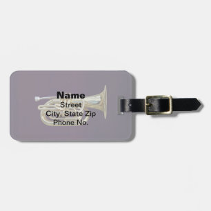 Golden Brass Euphonium Luggage Tag