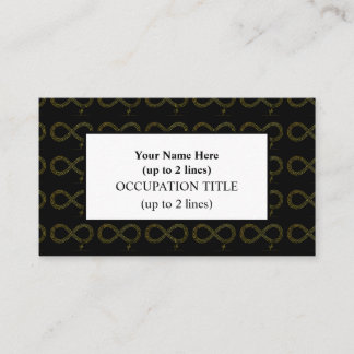 Golden Brass Infinity Hearts Business Card