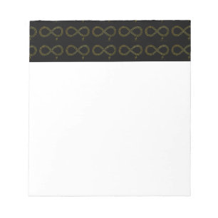 Golden Brass Infinity Hearts Notepad
