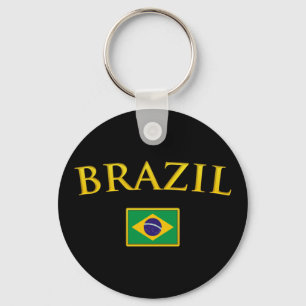 Golden Brazil Keychain