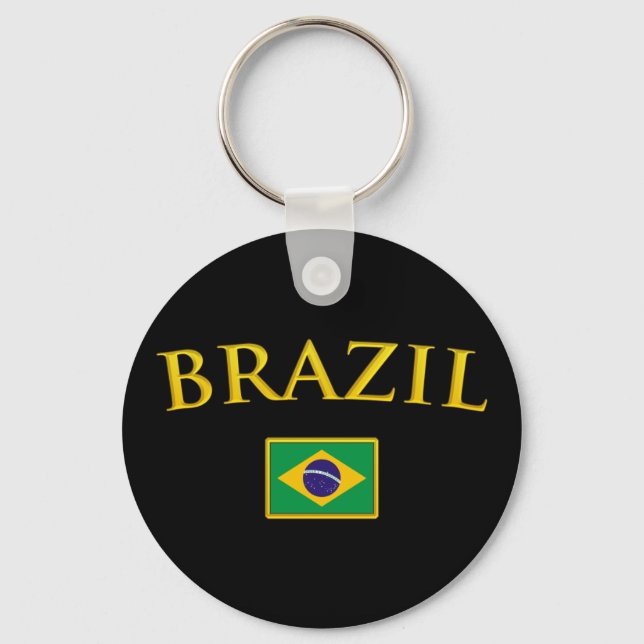 Golden Brazil Keychain (Front)