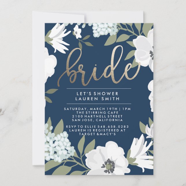Golden Bride - Bridal Shower Invitation (Front)