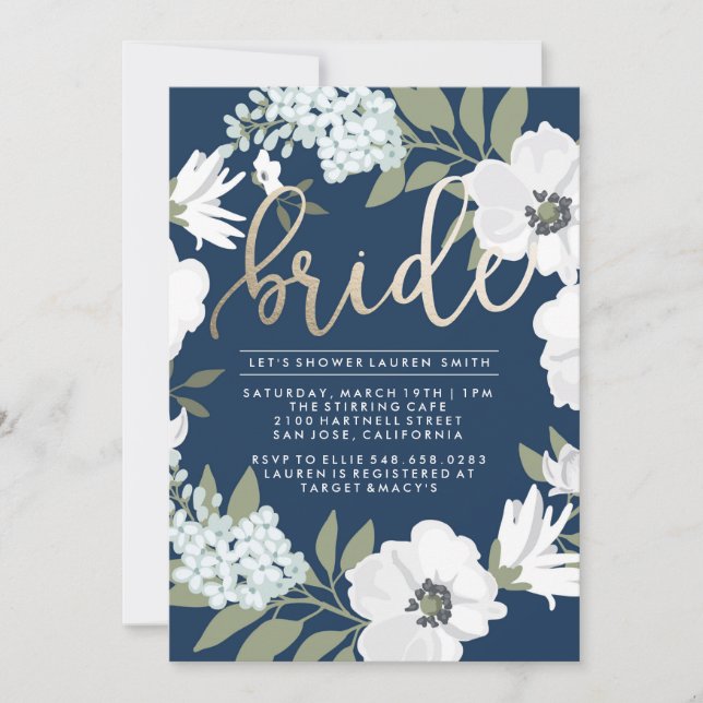 Golden Bride - Bridal Shower Invitation (Front)