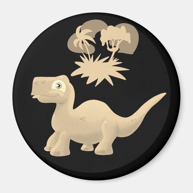 Golden Brontosaurus Magnet (Front)