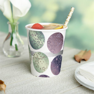 Golden bronze gradient textured blush colour class paper cups