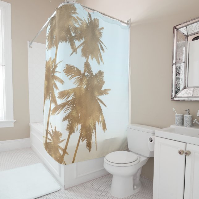 Golden Bronze Palms Beach Ombre Palm Trees Chic (In Situ)