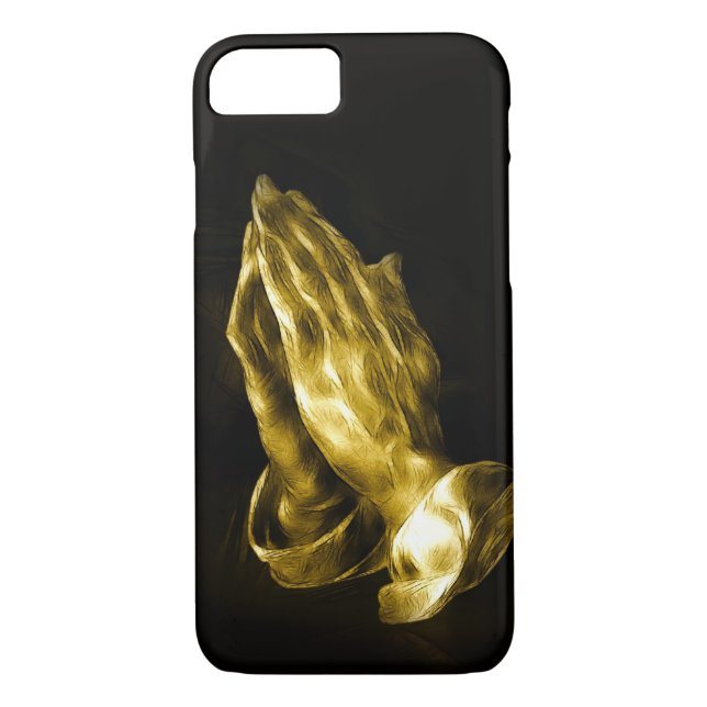 Golden bronzed praying hands Case-Mate iPhone case (Back)