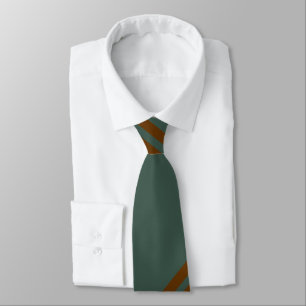 Golden Brown and Green Cyan Tie