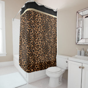 Golden Brown & Black Leopard Pattern