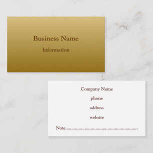 Golden Brown Business Card